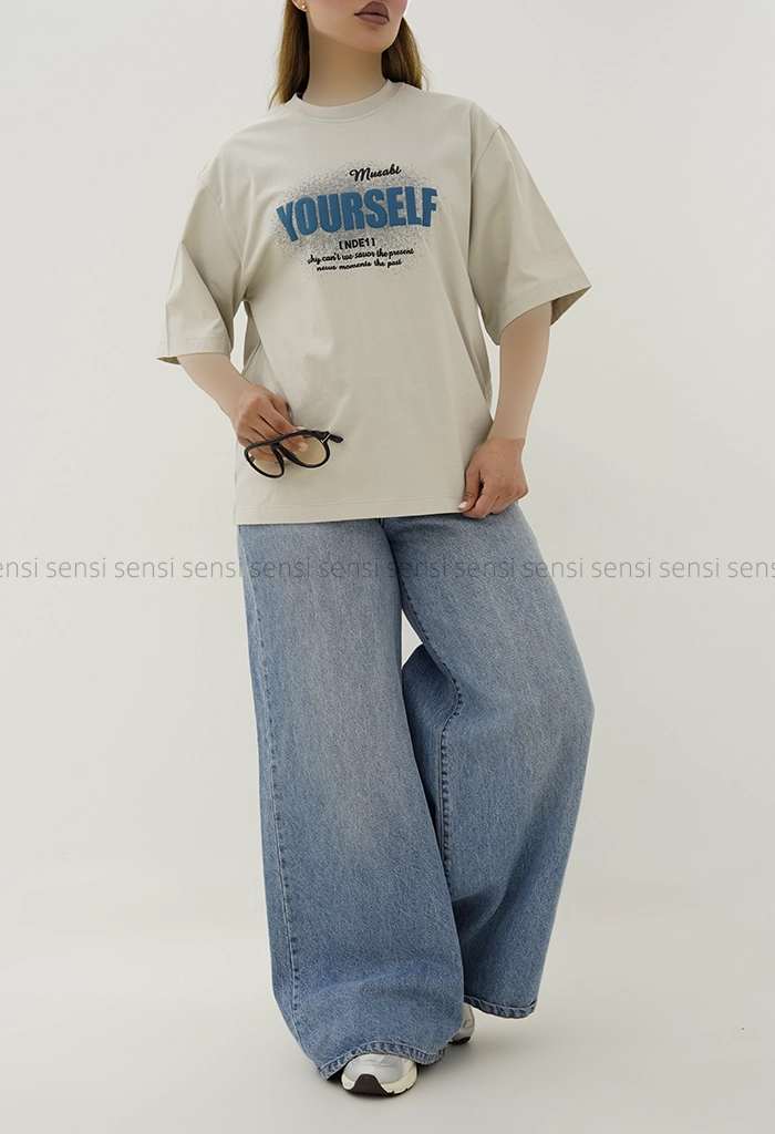 تیشرت باکسی yourselfکد1005860